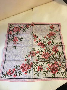 Vintage Flower & Branch Design Handkerchief - Picture 1 of 7