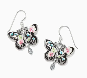 Brighton Botanique Butterfly French Wire Earrings Style JA0099 MSRP: $88 NWT - Picture 1 of 3