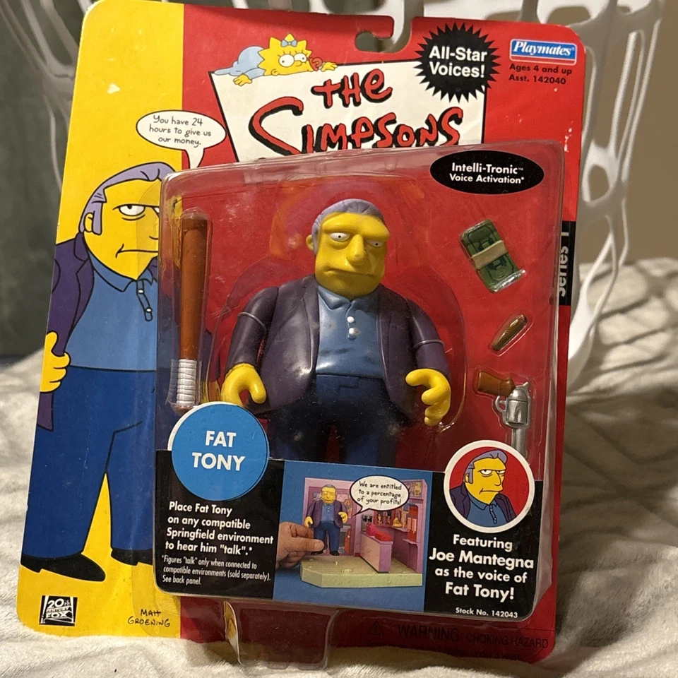 Figura de acción de Los Simpson Playmates Fat Tony en caja serie 1 Foto 1 de 4