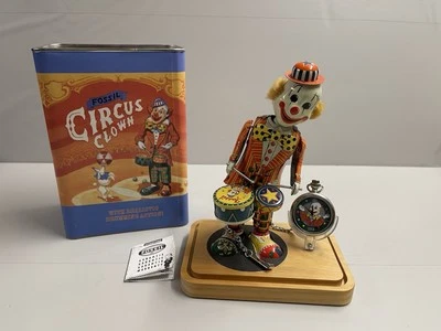 Limitierte  Taschenuhr mit Blechclown zum Aufziehen  Circus (Fossil) - Bild 1 von 4