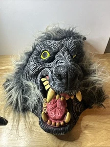 Halloween Wolfman Costume Facemask Mens One Size Werewolf - Picture 1 of 3