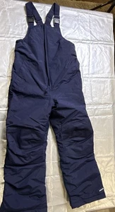 Lands End Kid Snow Pants SZ 8 Squall Bib Insulated Ski Knee - Picture 1 of 12