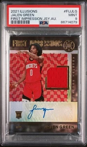 Jalen Green 2021-22 Panini Illusions First Impressions RPA RC Auto PSA Mint 9! - Picture 1 of 2