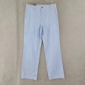 Vineyard Vines Pants Boys 16 Blue Striped NEW Seersucker Breaker Nautical Prepoy - Picture 1 of 9