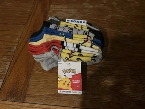 Pokémon Children(boys) Socks Size 4 1/2 To 8 1/2 Come With 2 Extra Pairs - Picture 1 of 3