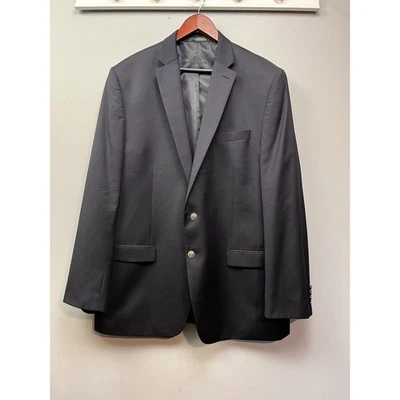 Blazer masculino Michael Kors 48L azul marinho 2 botões casaco esportivo botão crista - Imagem 1 de 4