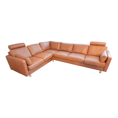 Stressless Ecksofa E600 Leder Noblesse 37 Tigereye Braun Stahlfuß Mit Kissen  - Bild 1 von 4