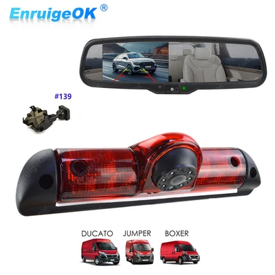 Caméra de recul avec ecran feu de stop pour Fiat Ducato Citroën Jumper Peugeot - Photo 1/4