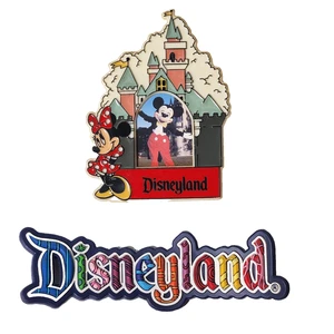 VTG Walt Disney World Disneyland Souvenir Fridge Magnets Minnie Mickey Spellout - Picture 1 of 9