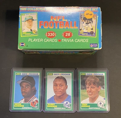 1989 Score Football  Complete Set - Barry Sanders, Troy Aikman, Deion Rookies - Image 1 of 4