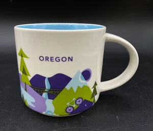Oregon 2016 Starbucks YAH You Are Here Kaffeebecher Tasse blau & lila - Bild 1 von 7