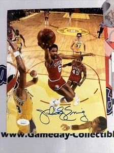 JULIUS ERVING PHILADELPHIA SIXERS SIGNED 8X10 PHOTO W/JSA COA - Picture 1 of 4