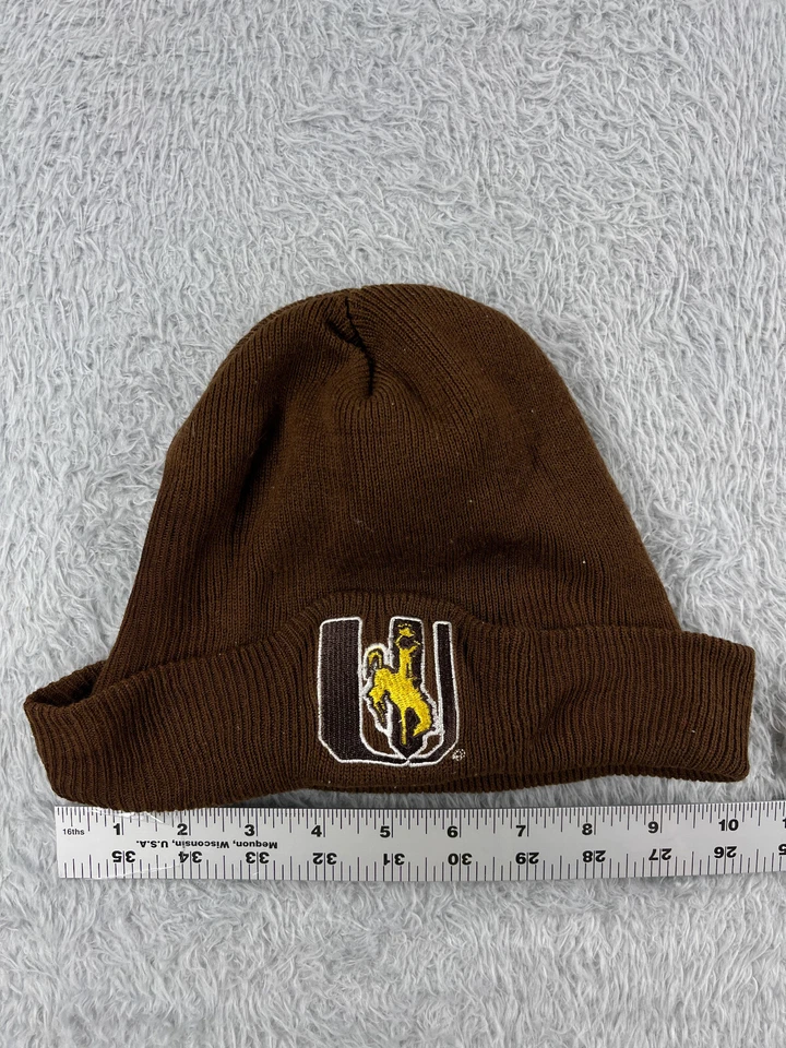 University of Wyoming Vaqueros Gorro Toque Adulto OS Marrón Acrílico NCAA Reebok Foto 1 de 4