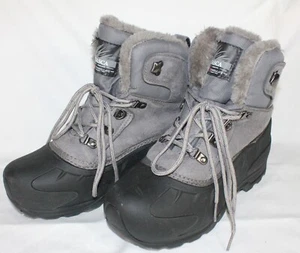 ITASCA Damen-Schnürstiefeletten grau Schnee/Wetter Größe 9 Wildleder Kunstfell - Bild 1 von 8