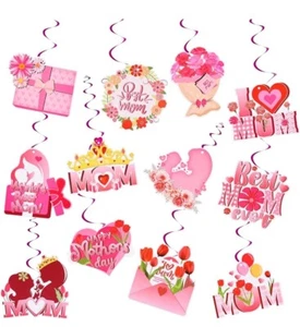 49pc Best Mom Ever Swirl Hanging & Latex Balloon Bundle  - Picture 1 of 9