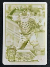 William Contreras 2023 Topps Yellow Printing Plate 1/1 #68 BRAVES BREWERS