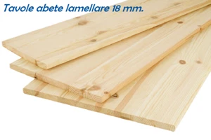 TAVOLA PANNELLO MENSOLA LAMELLARE IN LEGNO DI ABETE SPESSORE 18MM VARIE MISURE - Imagen 1 de 2
