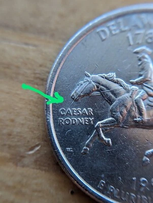 SPITTING HORSE 1999-P Die Break Error Delaware State Quarter Collectable Coin - Image 1 of 4