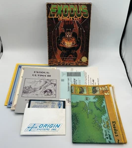 Ultima III Exodus Apple II IIe IIc RPG big box with cloth map - Picture 1 of 16