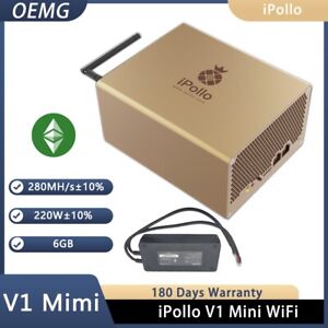 New iPollo V1 Mini WiFi Version ETC Miner 280MH/s 220W Crypto Currency on Stock