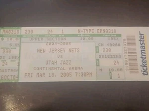 nj nets utah jazz ticket stub game nba jason kidd vince carter played in game - Picture 1 of 1