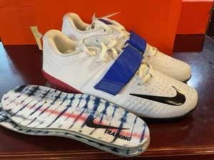 DS MENS NIKE ROMALOES 3 XD OLYMPIC WEIGHTLIFTING AO7987 104 	RWB SZ 11 DEFECT - Picture 1 of 13