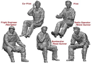 Legend Productions 1/48 B-25 Mitchell Early Crew set (5 figures) - Picture 1 of 1