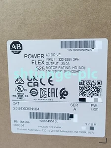 NEW   25B-D030N104   25BD030N104   PowerFlex 525 15kW (20Hp) AC Drive - Picture 1 of 6