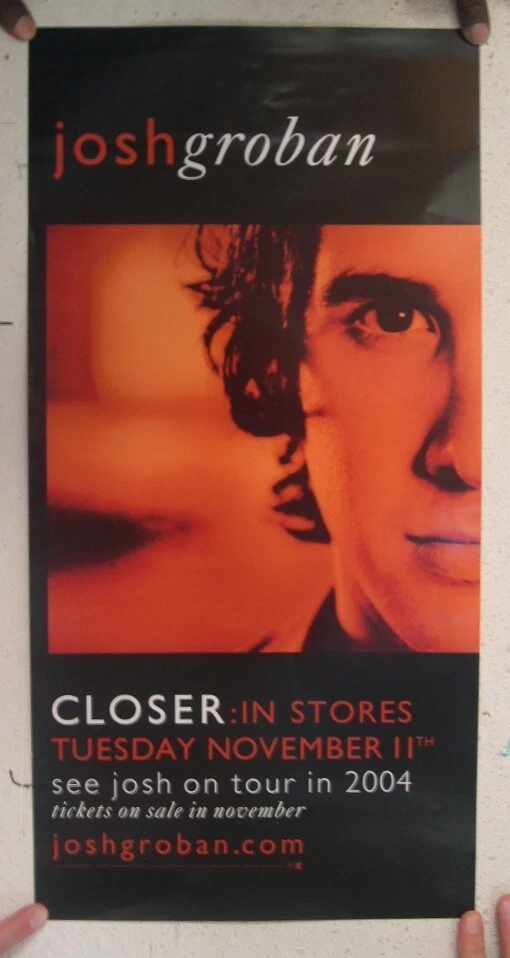 Josh Groban Poster Closer Album Promo Orange 2004 Tour Mint - Image 1 of 1