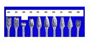 Form HX6 Flame Z7 Hartmetall HM Bit Fräser 3 mm Schaft, 6 Ø ETHMF-HX6 - Bild 1 von 1