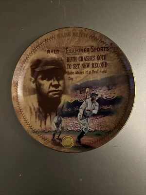 NEW Babe Ruth, "The 60th Homer" Limited Edition 1994 Collector Centennial Plate  - Image 1 of 3