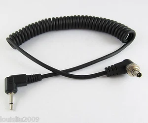 New 1Ft 30CM 2.5mm Male Plug to Angle Male Flash PC Sync Cord Retractable Cable