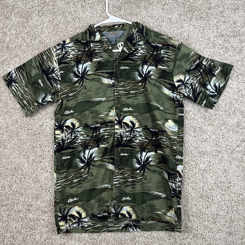 Camisa B-Boyz By Bruno Aloha Hawaiana Niños Jóvenes Abotonada Niños Talla L (14/16) Foto 1 de 4