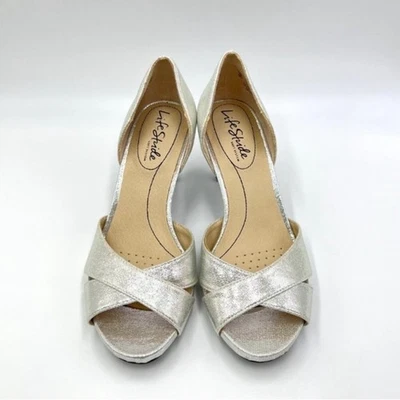 Lifestride женщин Миконос серебро блестящий платье сандалии каблуки туфли новый в коробке 6 Вт - Изображение 1 из 4