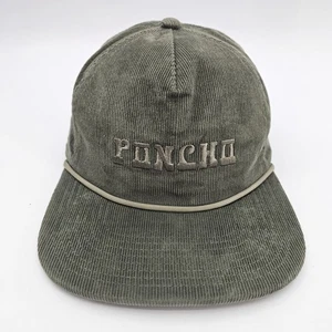 Poncho Outdoors Rope Corduroy Spell Out Logo Strapback Hat EUC - Picture 1 of 8