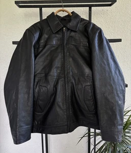 Rare Vintage SCHOTT TYPE! Genuine Real Leather Casual Jacket Avant Garde Rock - Picture 1 of 3