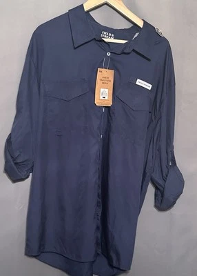 Field & Stream Men’s Size 2 XL Latitude LS Navy UPF 50+ $40 Button Up NWT Fishin - Image 1 of 4
