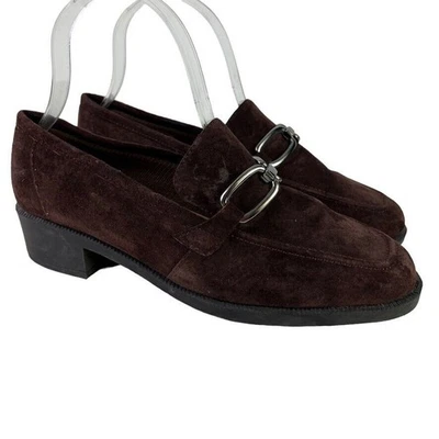 Cobbie Cuddlers Mujer Marrón Gamuza Sin Cordones Cuero Mocasines Tacón Bloque Zapatos 7.5W Foto 1 de 4