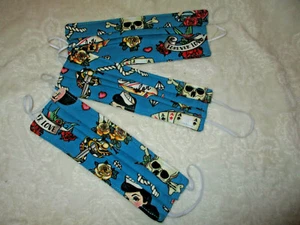 MÁSCARAS FACIALES ~ Talla Adulta ~ Amor Para Siempre ~ Marinero ~ 3 piezas ~ Hechas a mano ~ NUEVAS - Imagen 1 de 7