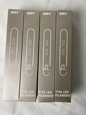 NEW GMY 6" Tubular LED Bulbs, Dimmable T 10L LED Bulb, 120V Filament LED, 4 pack - Image 1 of 4