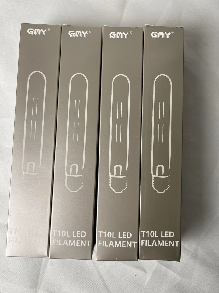 NEW GMY 6" Tubular LED Bulbs, Dimmable T 10L LED Bulb, 120V Filament LED, 4 pack - Image 1 of 4