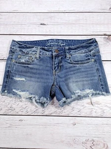 Pantaloncini corti American Eagle taglia 4 invecchiati super elasticizzati zip R3 - Foto 1 di 9