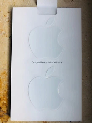2 Stück Original Apple Logo Aufkleber iMac iPad Apfel groß ca.5x6cm Neu Sticker - Bild 1 von 2