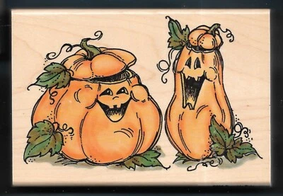 PUMPKIN PALS 贴片 HAPPY FALL COUNTRY LANDSCAPE 大号 StAMPENDOUS P050 橡胶 — 第 1/3 张图片