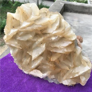 9.08lb Natural White Calcite Quartz Crystal Cluster Rock Stone Mineral Specimen - Picture 1 of 12