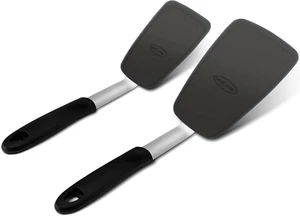 2 Pack Flexible Silicone Spatula, Turner, 600F Heat Resistant, Ideal for Flippin - Picture 1 of 12