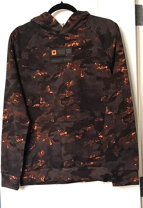Under Armour Project Rock Freedom Pullover Hoodie Youth XL Orange Black Camo YXL - Picture 1 of 14