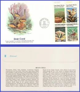 Arrecifes de coral EE. UU. 5 #1827-30 U/A FLEETWOOD 4 FDC PB4 - Imagen 1 de 1