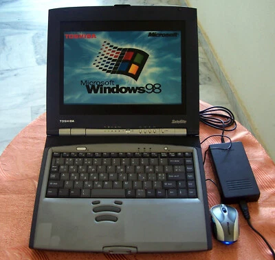 Win 98 Toshiba S-2800 Intel 650 MHz, 96MB, 4GB, Floppy, Parallel, Dos Νο cds ibm - Image 1 of 4