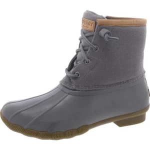 Sperry Womens Saltwater Duck Boot Gray Rain Boots Shoes 7 Medium (B,M) BHFO 0954 - Picture 1 of 3